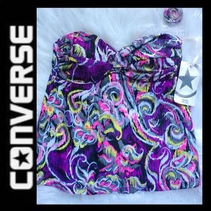 NWT CONVERSE Print Tankini Top